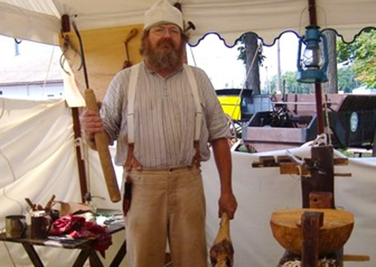 The Giant Bowl Turner giving a demonstration