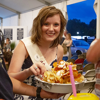 Princess eating chips