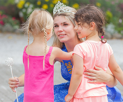 Princess with children