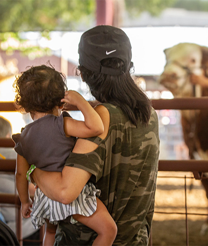 A mother and child in the Agricultural Area